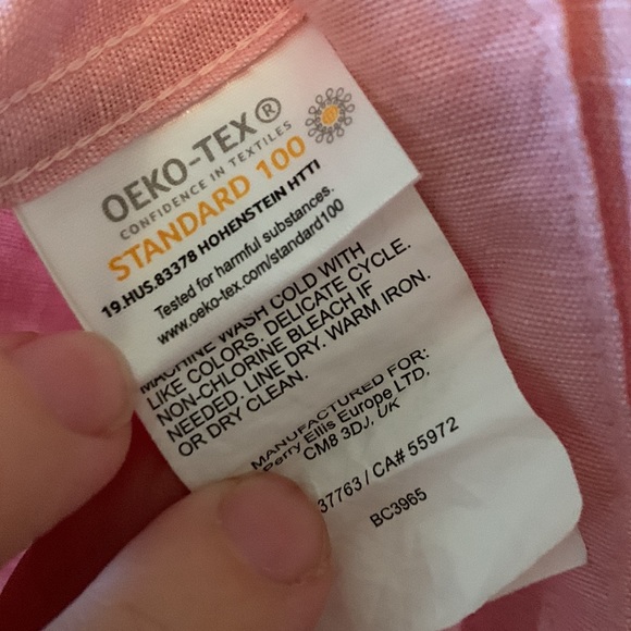 Pink Linen Blend Button Down - Picture 6 of 8